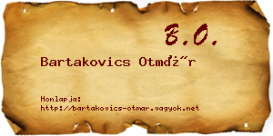 Bartakovics Otmár névjegykártya